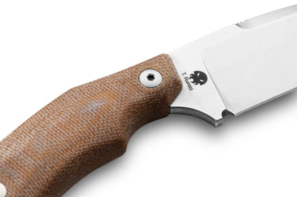 LionSteel H2 2.95" M390 Natural Canvas Micarta Fixed Blade Knife
