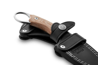 LionSteel H2 2.95" M390 Natural Canvas Micarta Fixed Blade Knife