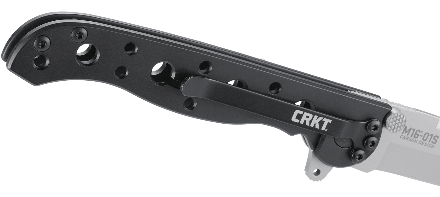 CRKT M16-01S 3.06" Spear Point Carson Flipper Framelock Folding Knife - Kit Carson Design