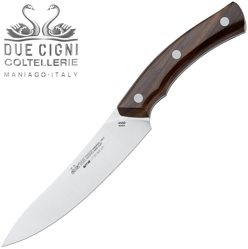 Due Cigni ARNE Line by Jens Anso 5.9" Kitchen Knife with Ziricote Handle - Made in Italy 902ZW