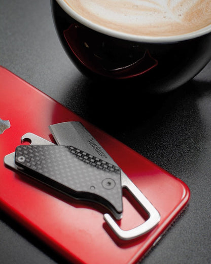 Kershaw Pub Carbon Fiber 1.6" Folding Knife Bottle Opener - Sinkevich Design