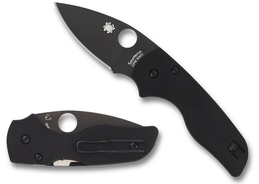 Spyderco Lil' Native Black 2.42" CPM S30V DLC G10 Folding Knife C230GPBBK