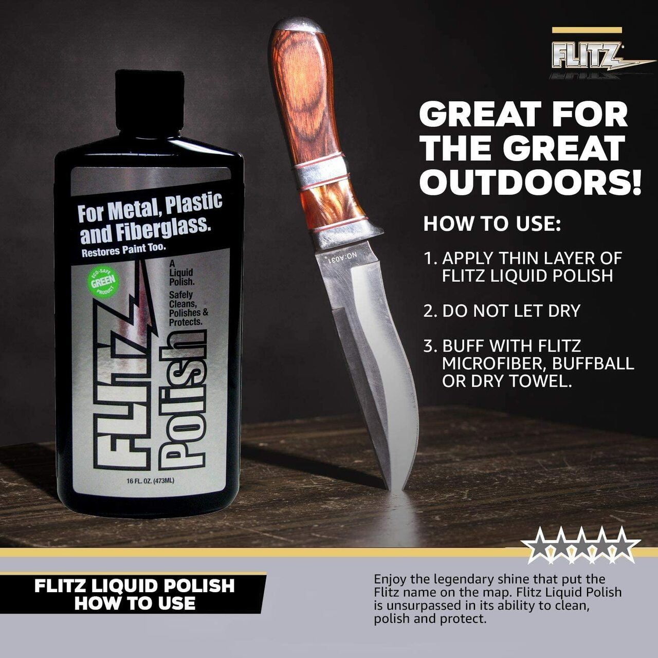 Flitz Liquid Polish with Protective Wax Finish 100ml