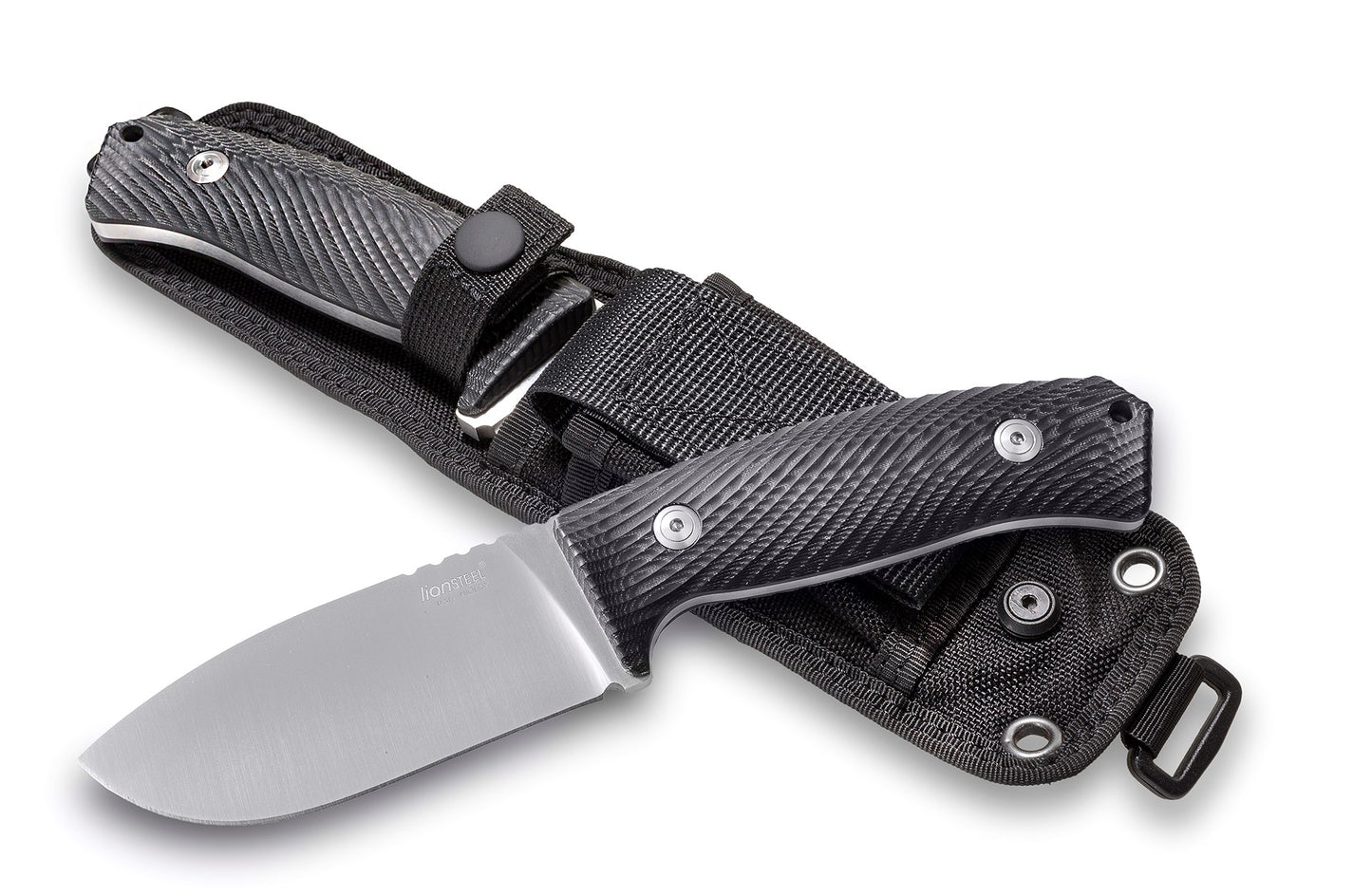 LionSteel M3 4.13" Niolox Micarta Fixed Blade Knife with Cordura Sheath