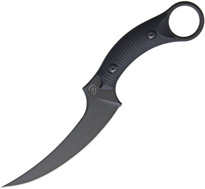 Bastinelli Mako 4.5" Black PVD N690Co Fixed Blade Knife with Tek-Lok Kydex Sheath