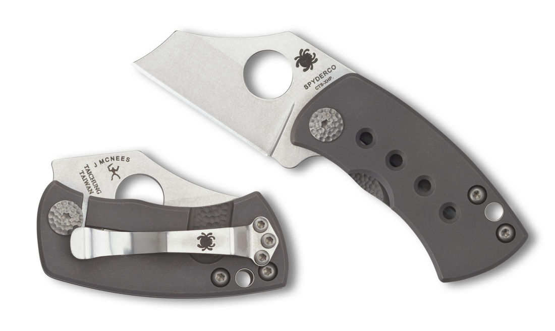 Spyderco McBee 1.52" CTS XHP Titanium Folding Knife - Jonathan McNees Design C236TIP