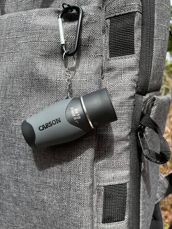 Carson MiniMight 6x18mm Pocket Monocular with Carabiner Clip MM-618