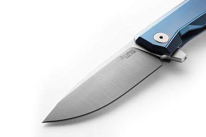 LionSteel MT01 Myto 3.27" M390 Folding Knife with Blue Titanium Handle