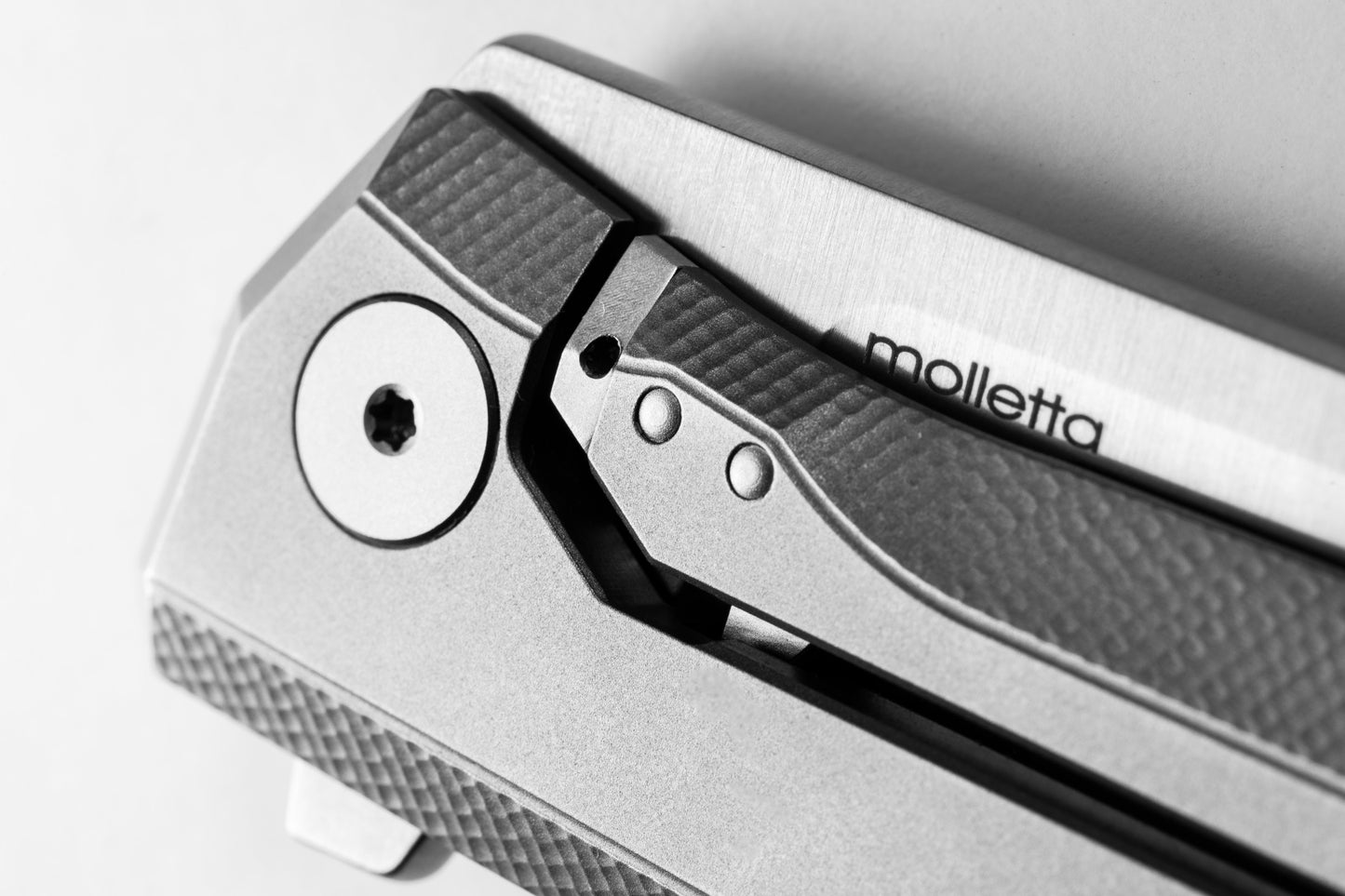 LionSteel MT01 Myto 3.27" M390 Folding Knife with Grey Titanium Handle