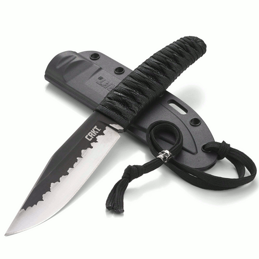 CRKT Nishi 4.42" 8Cr13MoV Ti-Nitride Fixed Blade Knife - Lucas Burnley - 2290