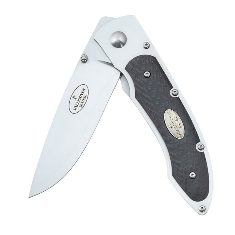 Fallkniven P3Gcfc 3.03" 3G Carbon Fiber Folding Knife with Pouch