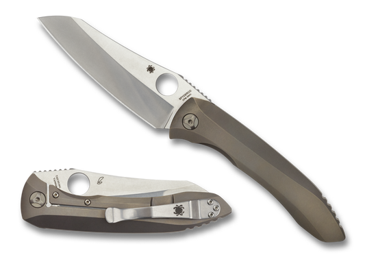 Spyderco Paysan 3.88" CPM S90V Integral Titanium Folding Knife C238TIP