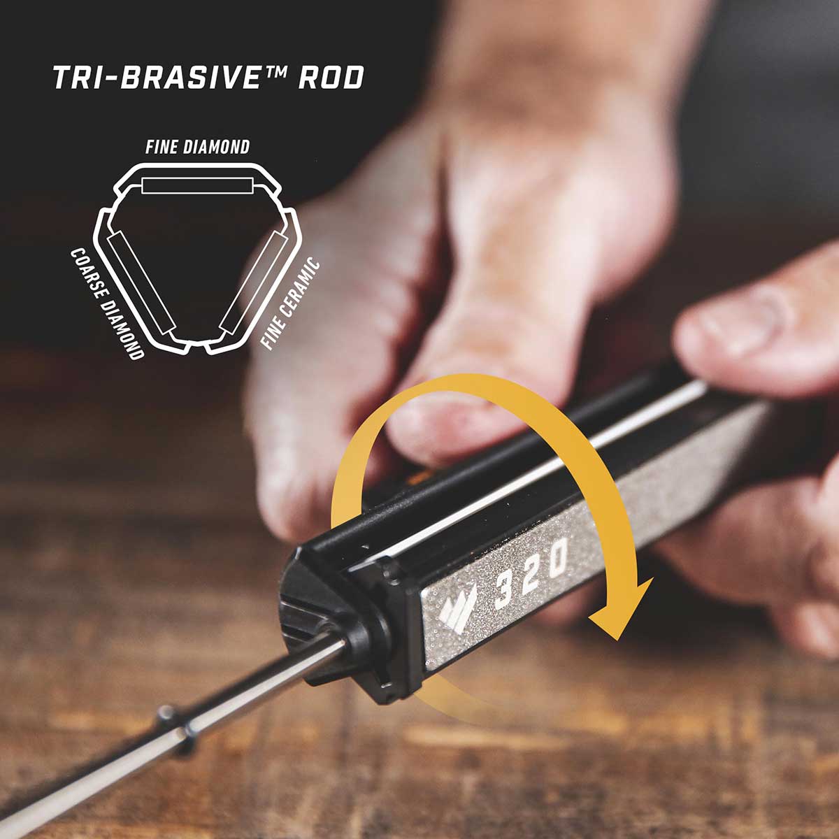 Work Sharp Precision Adjust Knife Sharpener with Tri-brasive
