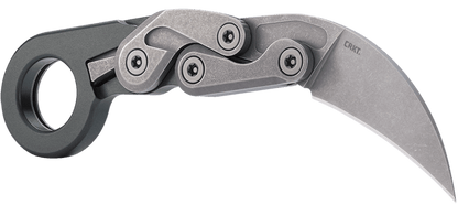 CRKT Provoke Compact 2.26" D2 Stonewash Folding Karambit Knife - Joe Caswell Design