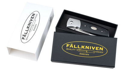 Fallkniven PXLbm 3.46" Elmax Black Micarta Folding Knife