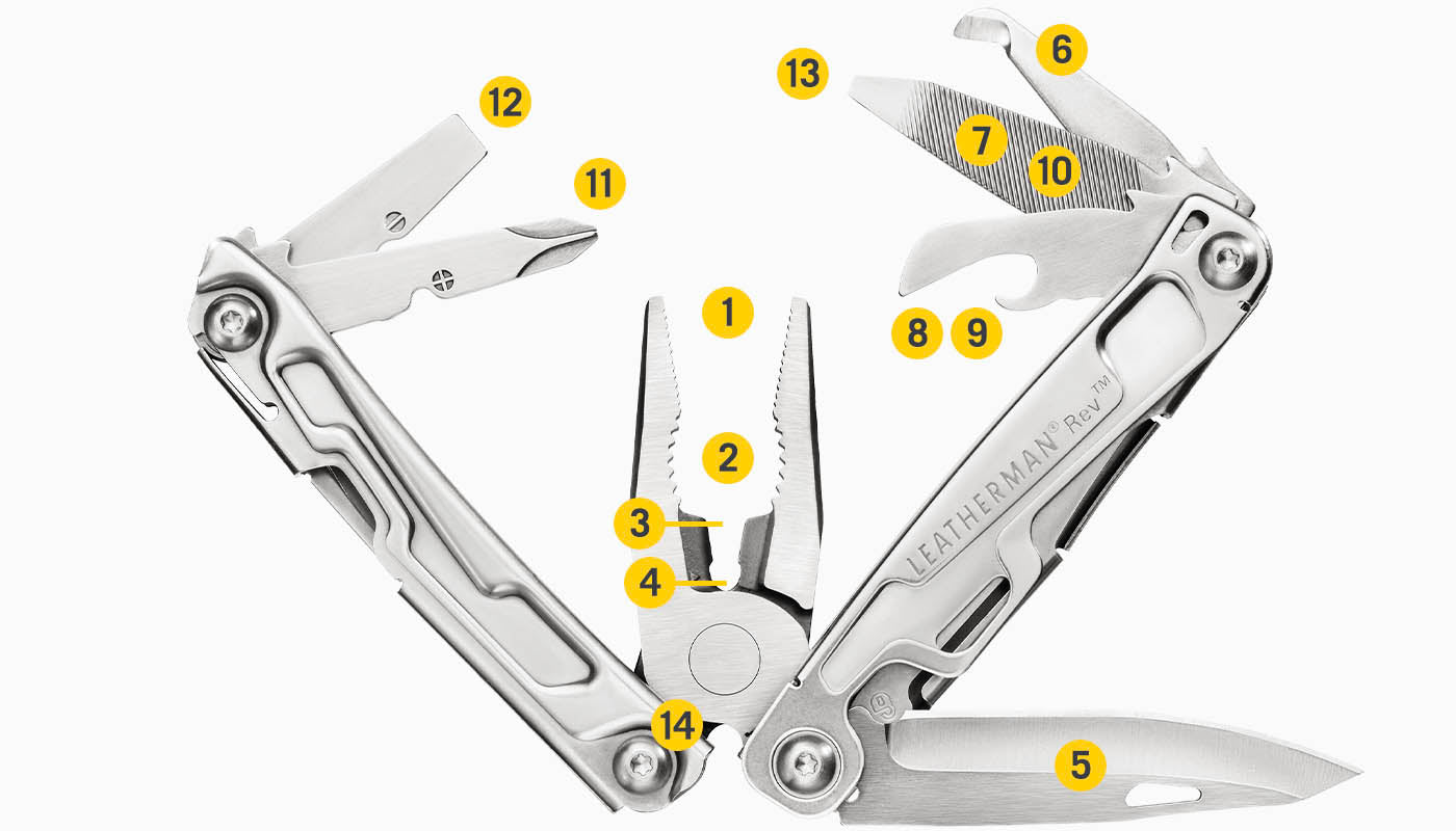 Leatherman Rev 3.8" Multi Tool with Pocket Clip