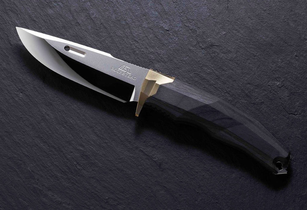 Rockstead RITSU-ZDP Gold 3.74" Polished ZDP189/VG10 Fixed Blade Knife