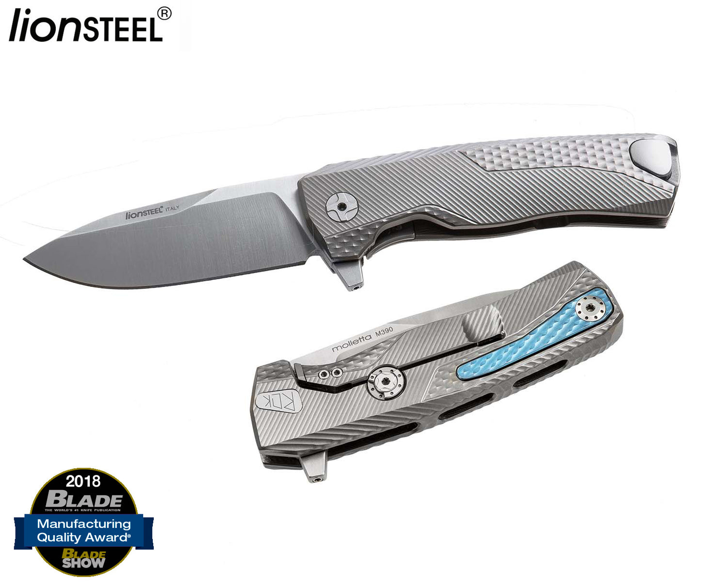 LionSteel ROK 3.39" M390 Titanium Hidden Clip Folding Knife ROK G