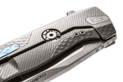 LionSteel ROK 3.39" M390 Titanium Hidden Clip Folding Knife ROK G