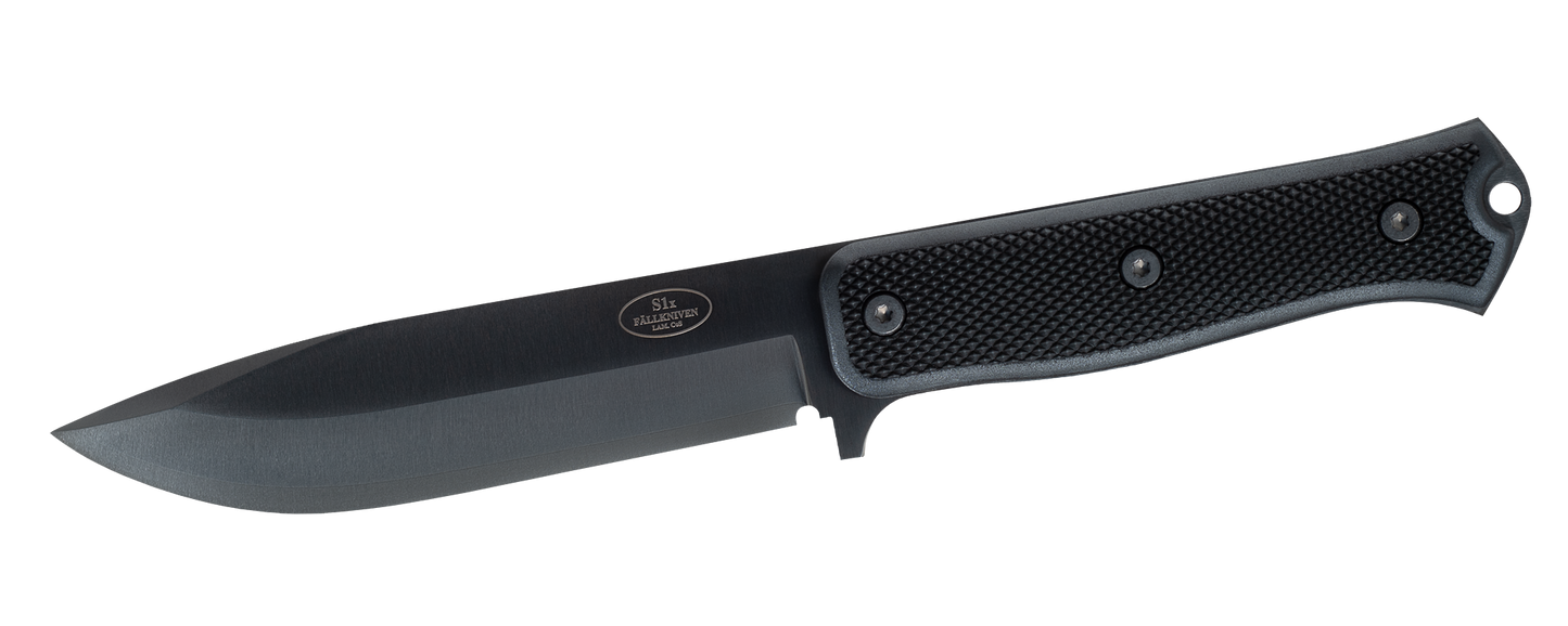 Fallkniven S1xb Black 5.2" Lam.CoS Fixed Blade Knife with Zytel Sheath