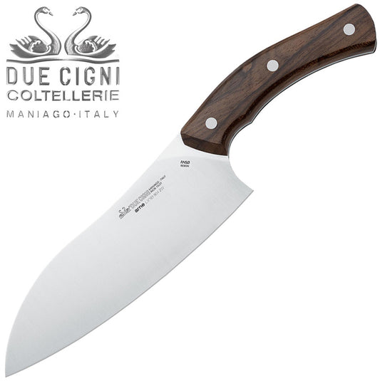 Due Cigni ARNE Line by Jens Anso 7.48" Kitchen Santoku Knife with Ziricote Handle - Made in Italy 904ZW