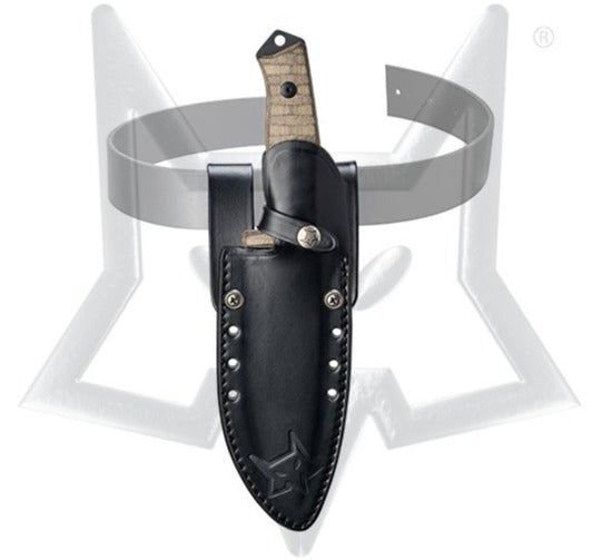 Fox Bushman 6.3" D2 Black Stonewash OD Green Fixed Blade Knife FX-609 OD