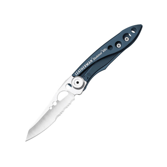 Leatherman Skeletool KBX 2.6" 420HC Denim Blue Folding Knife with Bottle Opener