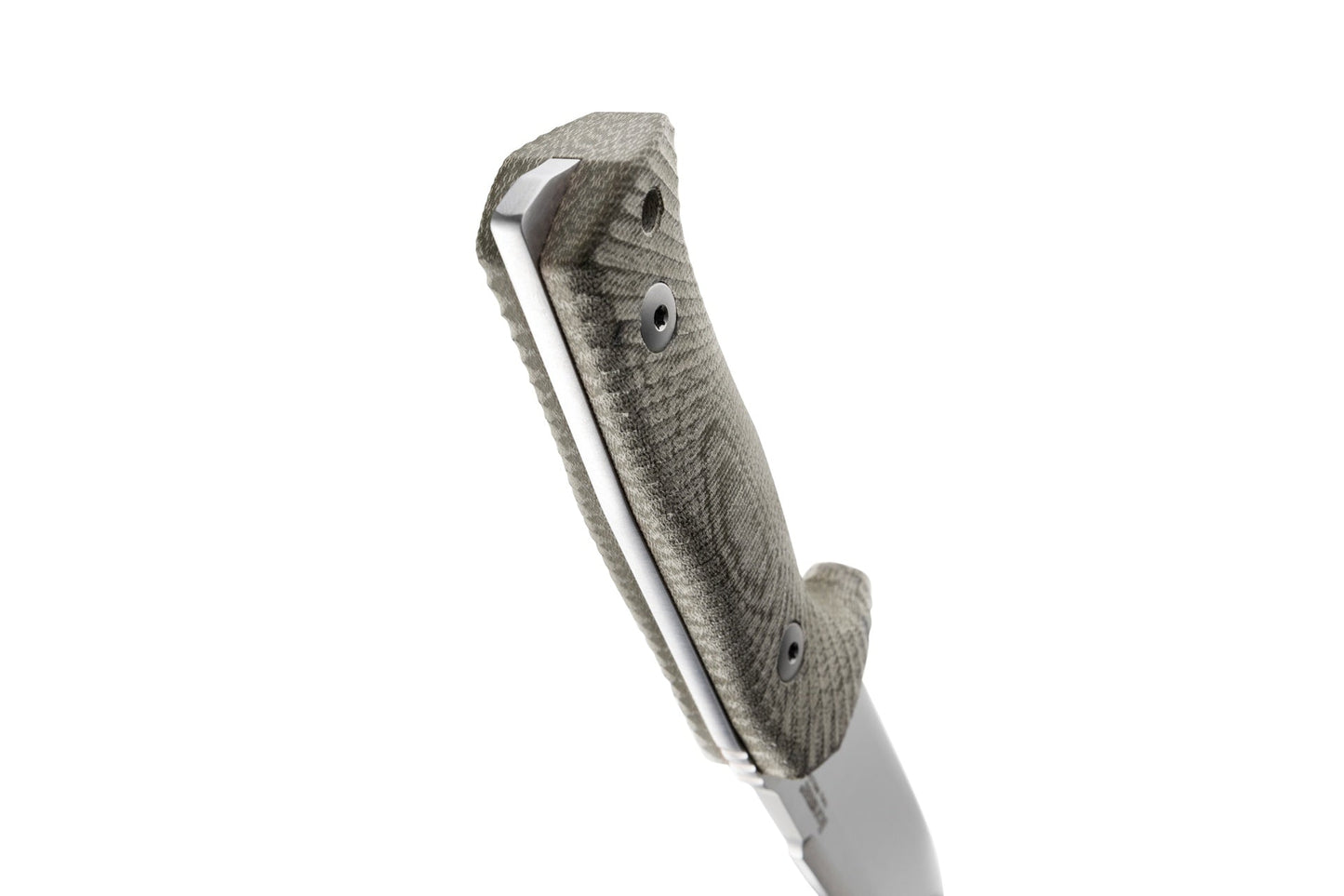 LionSteel T5 5.04" Satin Niolox Green Canvas Micarta Fixed Blade Knife
