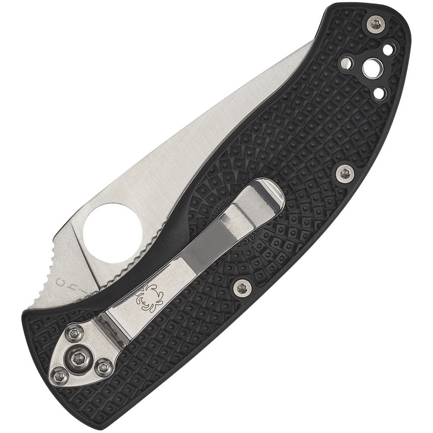 Spyderco Tenacious Lightweight 3.39" 8Cr13MoV FRN Serrated Folding Knife C122SBK