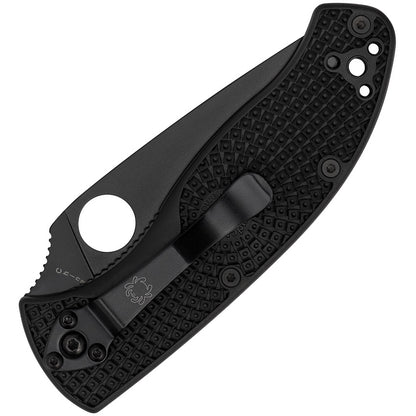 Spyderco Tenacious Lightweight 3.39" Black 8Cr13MoV FRN Part-Serrated Folding Knife C122PSBBK