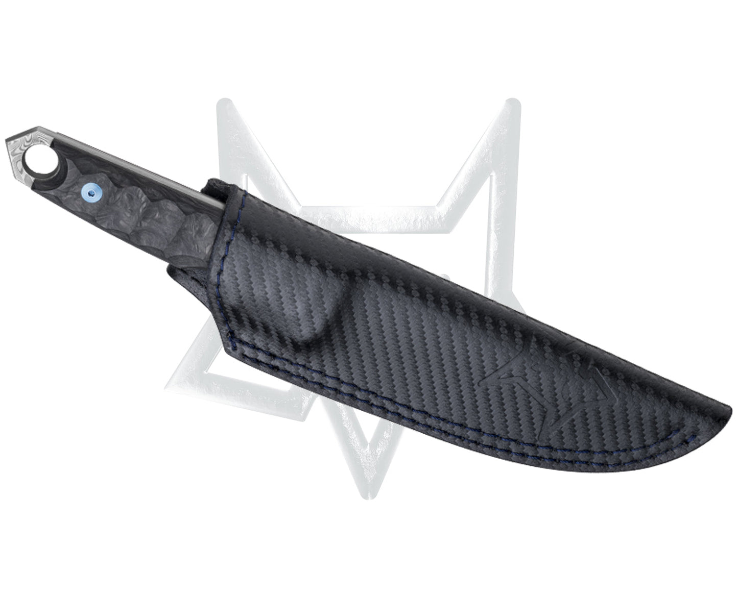 Fox Ryu Balbach Damast 5.12" Damascus Fixed Blade Knife with Elforyn Ivory Handle FX-634 DES